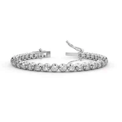 2.18ct lab grown Round Diamond Claw Set Tennis Bracelet, 14k White Gold 6.5 Inch - Image 1 of 3