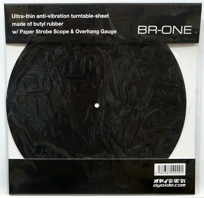 OYAIDE TURN TABLE MAT 1mm THICKNESS BUTYL RUBBER TYPE WITH STROBO SCOPE BR-ONE - Image 1 of 3