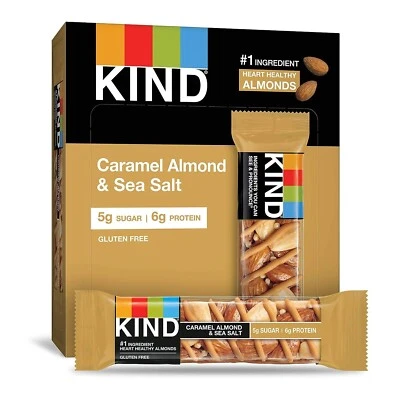 KIND Bars, Caramel Almond & Sea Salt, Healthy Snacks, Gluten Free, 12 Bars - Image 1 of 4