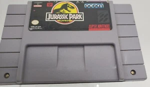 TESTED - Jurassic Park Nintendo SNES Game - Authentic CARTRIDGE ONLY - Picture 1 of 9