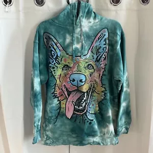 The Mountain Men Sweatshirt Small Hoodie Y2K German Shepard Tie Dye Pocket 16916 - Picture 1 of 14