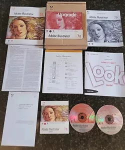 Adobe Illustrator 7.0 Upgrade For Macintosh Box Set w/ User Guide Manual - Picture 1 of 20