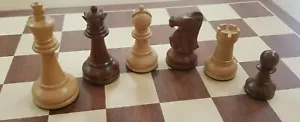 "Madera de boj india Sheeshwood Chessmen Doble Pesado Feltro Rey Altura 3,75" - Imagen 1 de 8