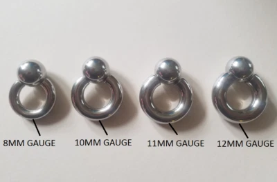 HEAVY GAUGE PRINCE ALBERT PA NIPPLE SCREW IN MONSTER BCR RING AND BALL 3-12MM,UK - Image 1 of 3