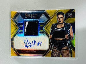 2023 Panini Select WWE Rhea Ripley Patch Auto Gold #08/10