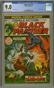Jungle Action #5 (1973) CGC 9.0 (en estado bastante bueno/casi nuevo) páginas C-ow ¡1ª Pantera Negra en Título! K - Imagen 1 de 1