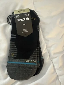 Stance Run Tab Height Running Socks 3 Pair Medium 6-8.5 Black - Picture 1 of 9