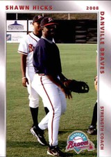 2008 Danville Braves Grandstand #11 Shawn Hicks Warsaw Virginia VA Baseball Card