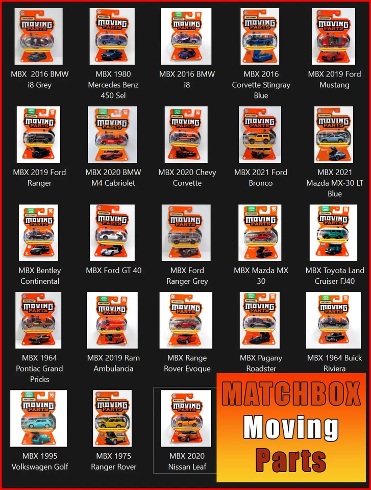 火柴盒移动零件/您可以选择! 支付 2 辆或以上 10% 折扣 - #RF-MBX-NW — 第 1/1 张图片