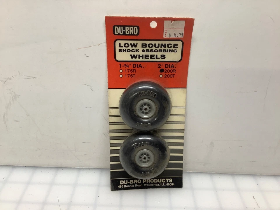 DUBRO 2" Dia. Ruedas amortiguadoras de bajo rebote 200R - NUEVO STOCK ANTIGUO Foto 1 de 1
