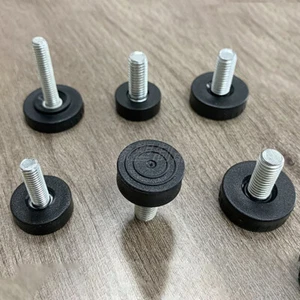 Dia 20 22 25mm Adjustable Furniture Feet Black M6M8 Thread Table Chair Footbeds - Picture 1 of 15