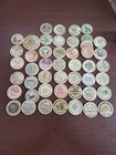 47 nickels en bois vintage et autres argent tête indienne de buffle PLUS publicité années 70