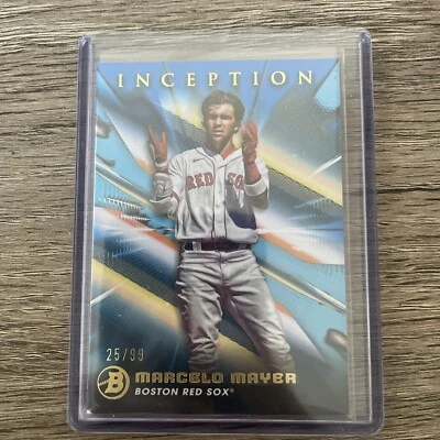 2023 Bowman Inception Marcelo Mayer Blue Foil /99 #13 Boston Red Sox - Image 1 of 2