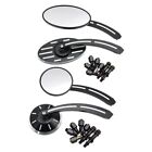 Motorcycle Rearview Mirrors for Harley Cruiser Chopper Bobber Side Mirrors Black
