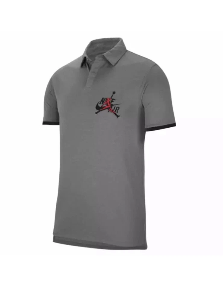 Nike Air Jordan Jumpman Classics Polo Shirt Heather Gray Men's 3xl Ck2228