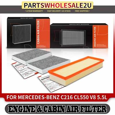 Novo motor e filtro de ar de cabine de carbono ativado para Mercedes-Benz CL550 S400 S550 - Imagem 1 de 4