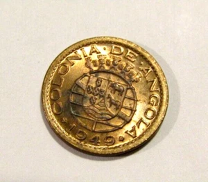 Angola Portuguese 1949 10 Centavos unc Bronze Coin - Picture 1 of 5