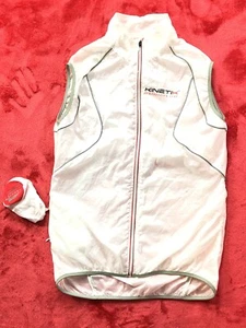 White Jacket Vest Cycling Kinetik Compression Gear Light Packable Sleeveless - Picture 1 of 13