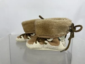 NEXT Little Bear Baby Booties Soft Shoes Size 3-6 Months Fur Boots - Picture 1 of 6