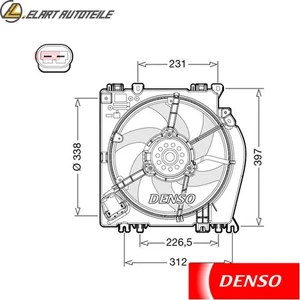 LÜFTER MOTORKÜHLUNG DER46002 FÜR NISSAN NOTEMICRAIII K9K288/400/276/700 1.5L - Picture 1 of 8