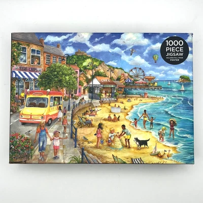 WH Smith 1000 Piece Jigsaw Puzzle Sunshine at the Seaside Complete - Image 1 of 2