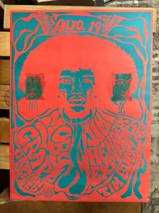 1967 2. Druck Original Jimi Hendrix Moby Grape Konzert Poster von R. Tolmach - Bild 1 von 5