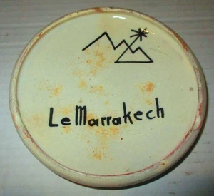 Vintage Le Marrakech Handmade Pottery Ash Tray Signed SAFI - Picture 1 of 2