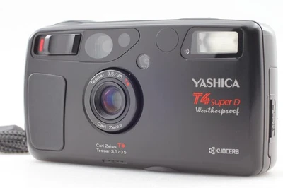 Rare [MINT] Yashica T4 Super D Point & Shoot 35mm Film Camera Black from JAPAN - Image 1 of 4