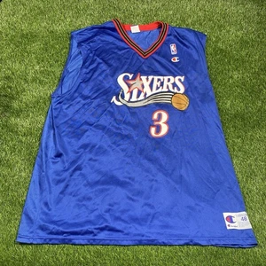 Allen Iverson Champion Trikot Herren Xl 48 Philadelphia 76ers #3 Blau Basketball - Bild 1 von 20
