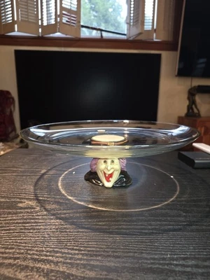 Suporte para cupcake vintage Halloween cermaic bruxa pé vidro 12,75" através  - Imagem 1 de 4