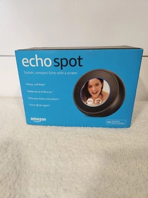 Amazon Echo Spot - Smart Assistant Alarm Clock - Black - with Alexa *NEW* - Image 1 of 4