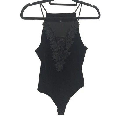 Body Express Terciopelo Mujer S Negro Encaje Gótico Sexy Hada Corsé Coqueta Foto 1 de 4