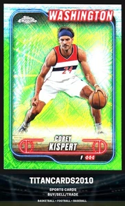 Corey Kispert 2025 Topps Silver Green Refractor Washington Wizards #72 - Picture 1 of 2