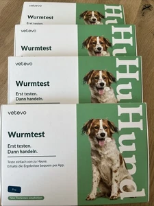 4x Vetevo Wurmtest Pro Hunde testet auf 7 häufigsten Wurmarten+ Giardien Neu - Bild 1 von 4