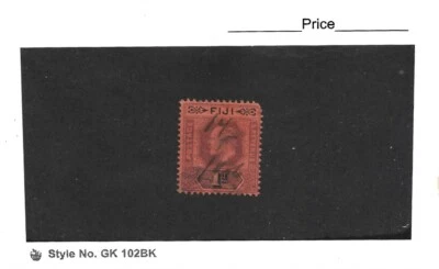 Fiji 1903 Eduardo VII 1d púrpura opaco y negro/rojo solo usado Foto 1 de 2