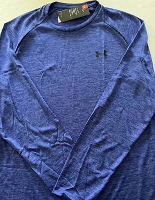 Under Armour Men Blue L/S HeatGear Shirt Size 2XL Brand New‼️ - Imagem 1 de 4