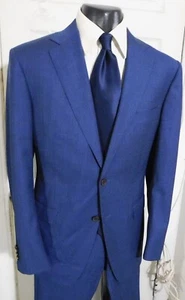 SUITSUPPLY NAPOLI SUPER 110'S SIZE 42L BLUE 2 BUTTON WOOL SUIT - Picture 1 of 9