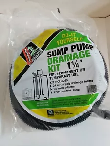 DRAINAGE INDUSTRIES 1¼" X 24' SUMP PUMP DRAINAGE KIT NEW . - Picture 1 of 12