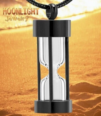 Nuevo collar conmemorativo de cenizas de recuerdo urna de reloj de arena de cremación de reloj de arena Foto 1 de 2