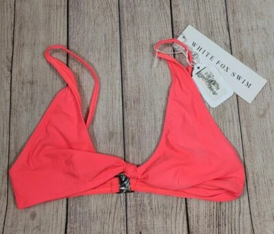 Top de bikini para mujer White Fox Swim estilo Miami coral talla mediana NUEVO Foto 1 de 4
