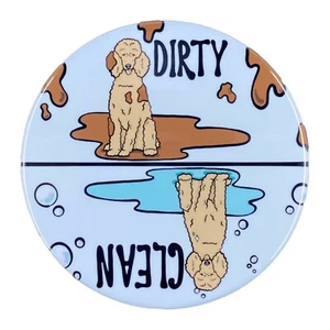 Tan Standard Poodle Dishwasher Magnet Dog Kitchen Cleaning Decor Gift - Picture 1 of 12
