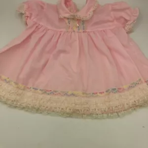 Baby Mini World Pink Lace Ruffles Full Circle Dress Infant Baby 12-18 Month - Picture 1 of 10