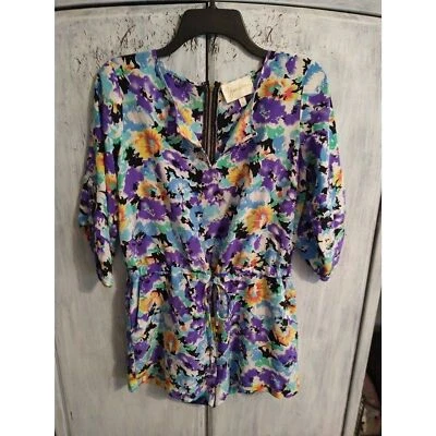 Mameluco Yumi Kim Anthropologie 100% seda verano multicolor pequeño playero boho Foto 1 de 4