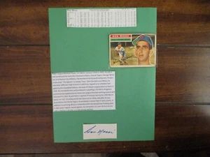 DON MOSSI(D-19)Signed Trimmed Index Card w/8 x 11 Display w/Obit/1956 Topps Card - Picture 1 of 7