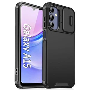 For Samsung Galaxy A56/A36/A16/A15/A14/A03s Rugged Case with Slide Camera Cover - Picture 1 of 15