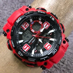 Armitron Pro Sport Men 20/5270 Multifunction Quartz Analog Digital 53mm Watch 8" - Picture 1 of 12