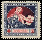 LATVIA B2 - Soldier's Assistance Fund "Allegory of Mercy" (pb22986)