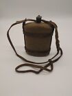 Vintage WW1 Canadian British Canteen w/ C & M Leather Carrier (P08 ?)