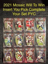 2021 Panini Mosaic Football WILL to WIN Insert You Pick Card Complete Your Set
