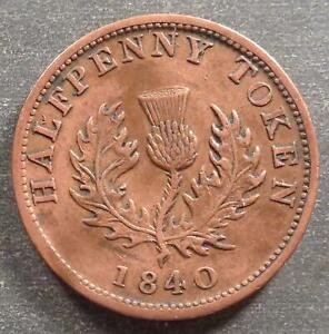 Nova Scotia - Victoria, Half Penny Token, 1840, toned